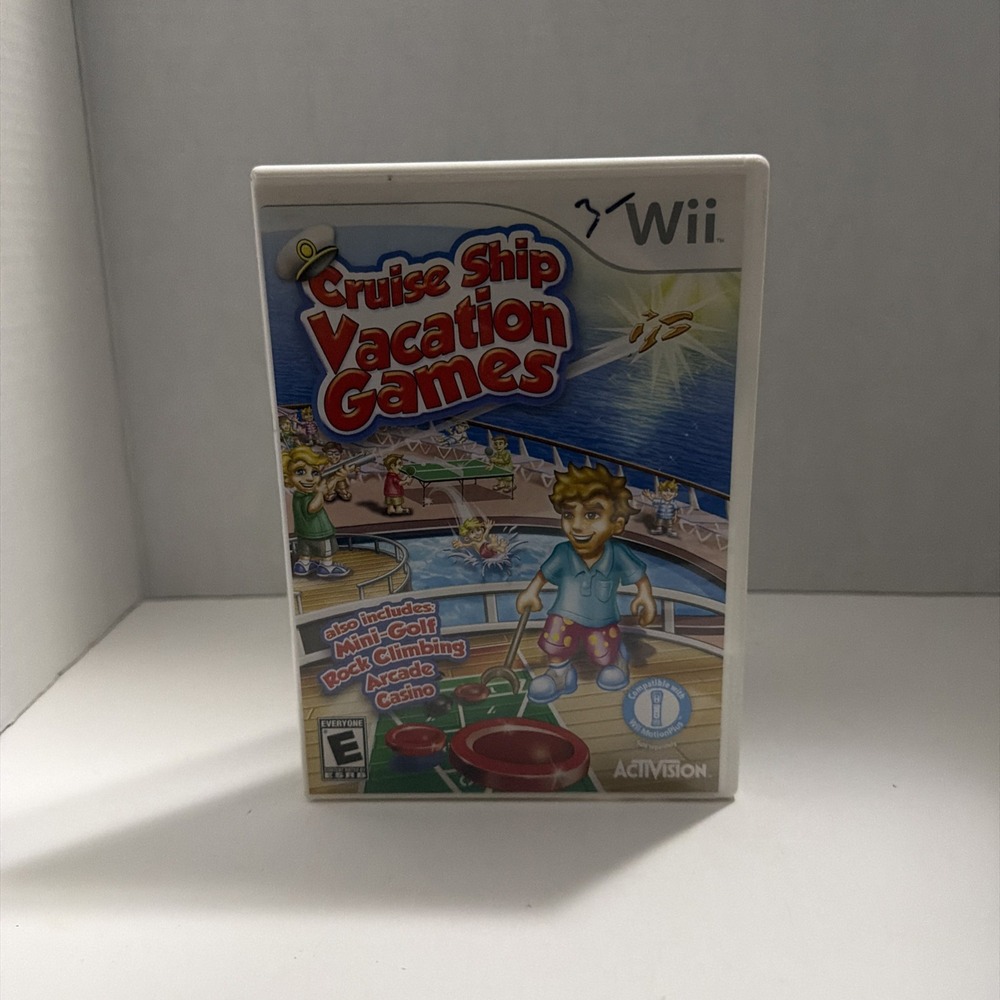 Cruise Ship Vacation Games Nintendo Wii Activision Complete CIB Mini-Golf Arcade